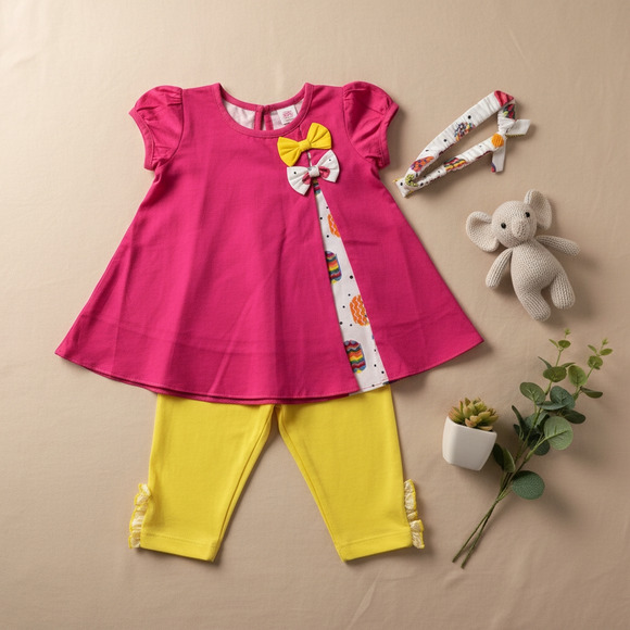 Laura Ashley Other - New Laura Ashley Baby Girl Outfit set Shirt leggings Headband Size 24 months